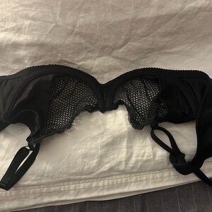 Amazon Black Mesh Bra with Adjustable Straps